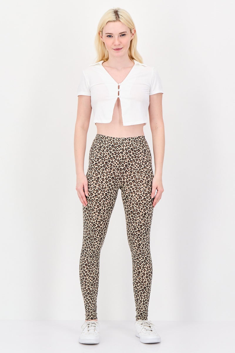 Tchibo Women Pull On Animal Print Leggings, Multicolor - Image 2